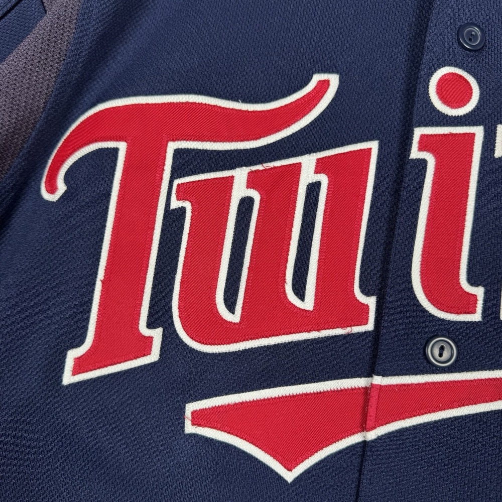 + Vintage Minnesota Twins Navy Blue Authentic Majestic Baseball Jersey Men's XL - Picture 8 of 15